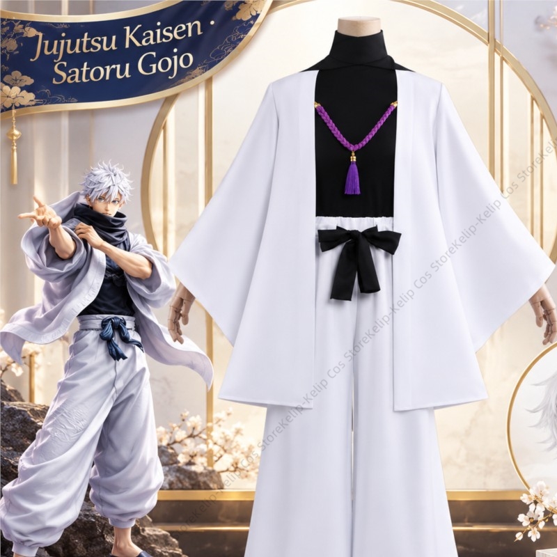 White Haori Clan Head Gojo Cos - Bathrobe ulasan dan harga