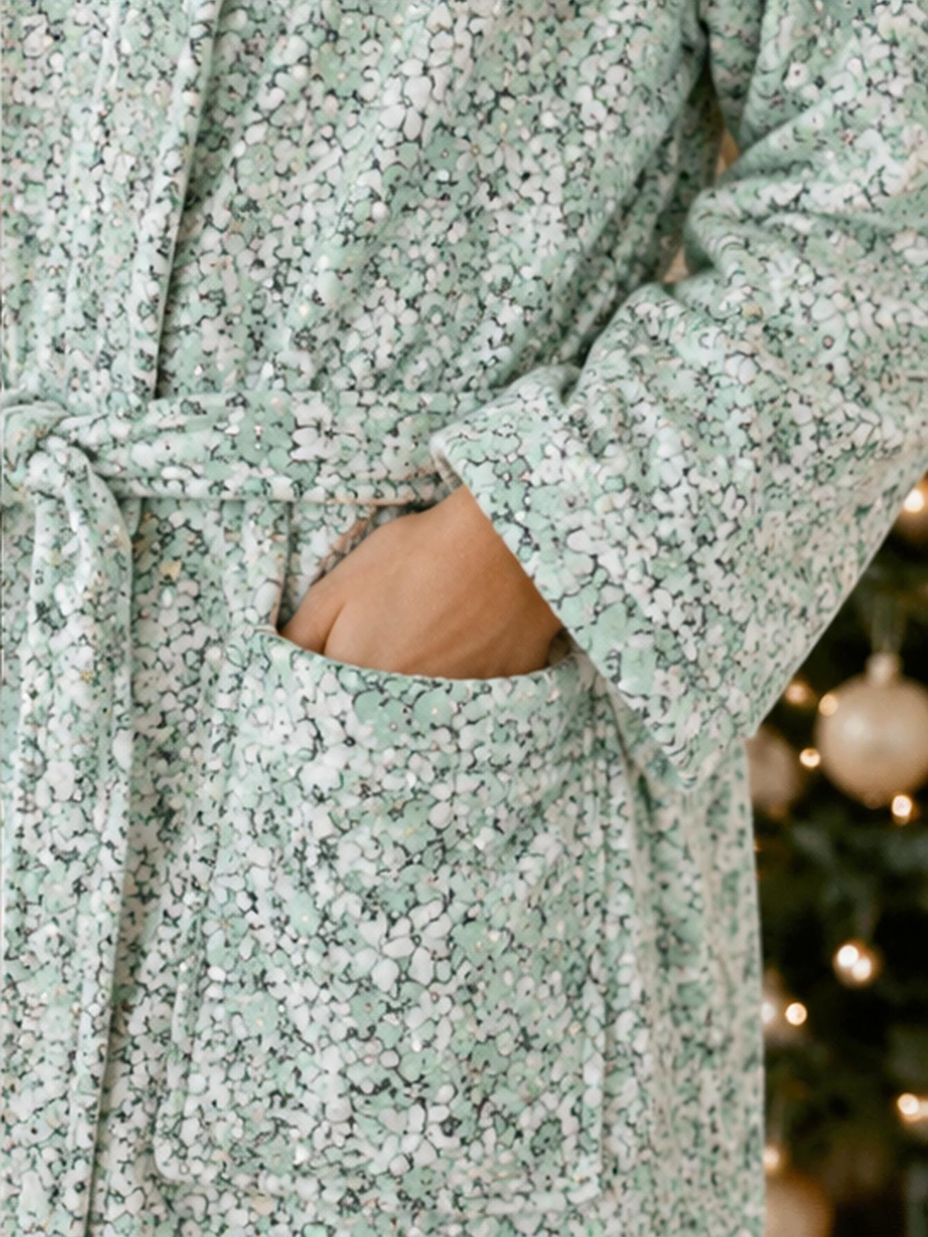 Women Plus Size Green Ditsy Fl - Bathrobe ulasan dan harga