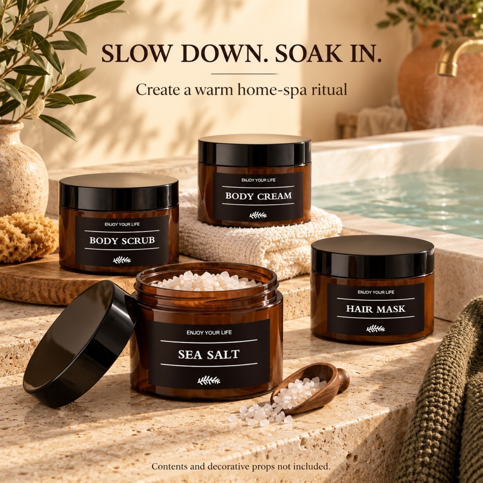 Bathroom Storage Jars with Lab - Bath Salts ulasan dan harga