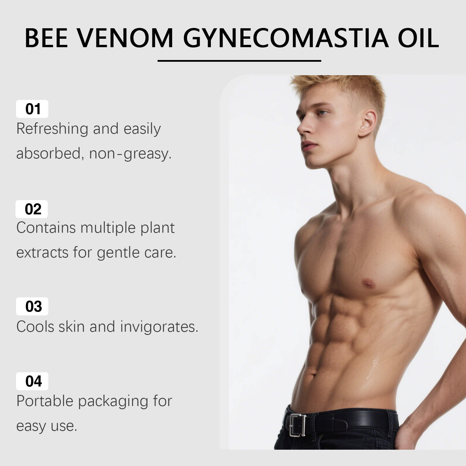 Bee Venom Gynecomastia Oil For - Body Oil ulasan dan harga