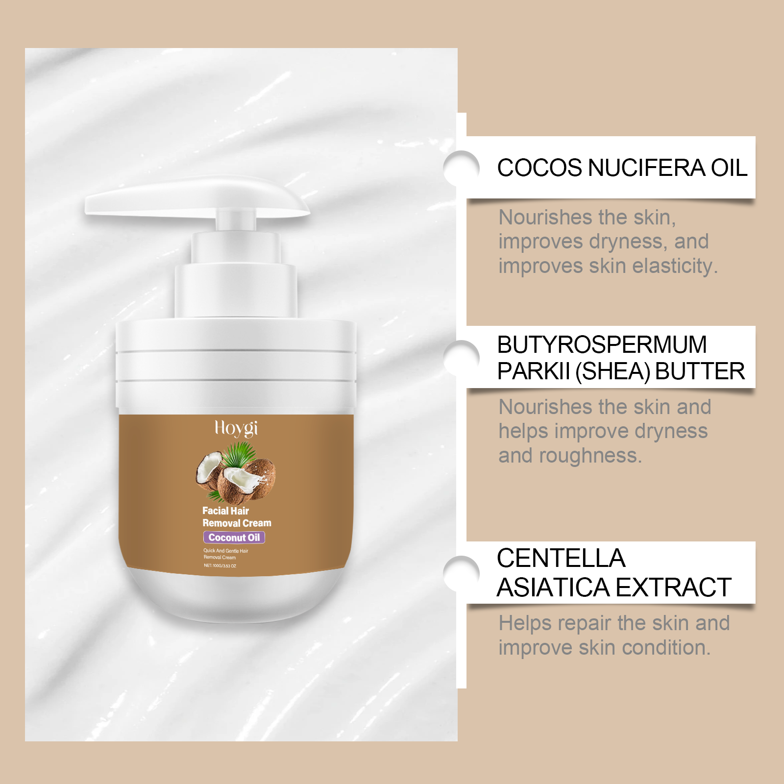 Coconut Hair Removal Cream for - Body Oil ulasan dan harga