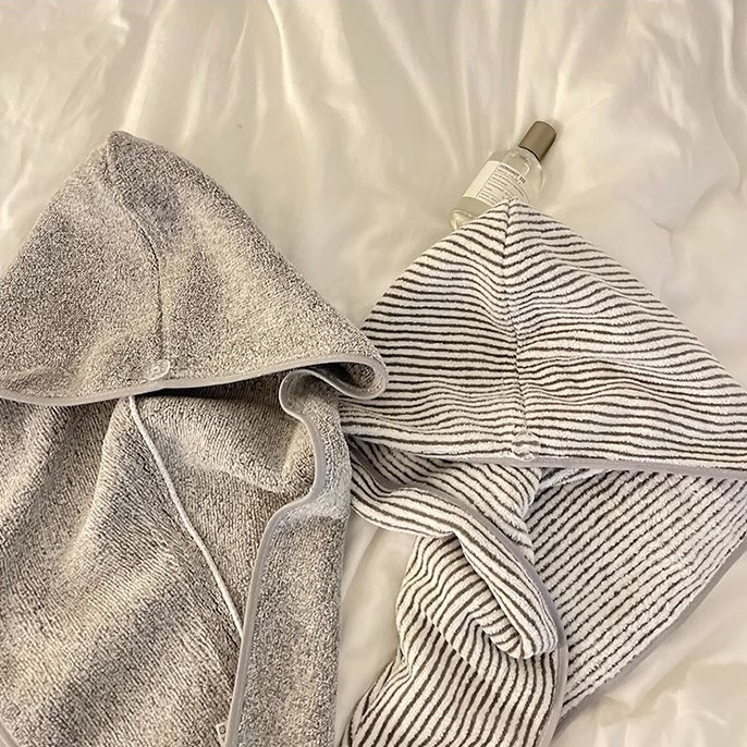 Microfiber Striped Hair Drying - Spa Towel ulasan dan harga